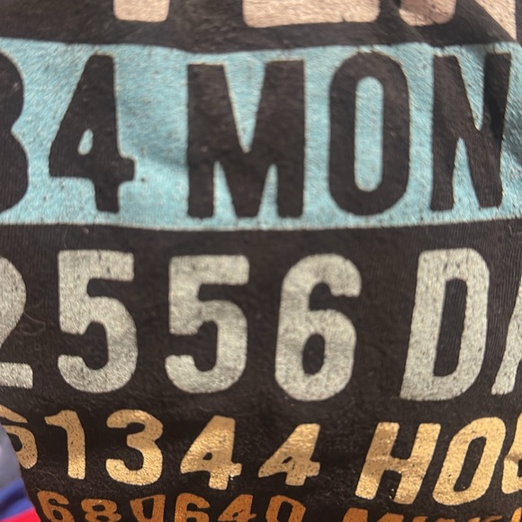 Kids 7th Birthday Graphic Tee - Black with Multicolor Print 7 Years Old NWOT - Picture 3 of 3